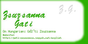 zsuzsanna gati business card